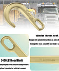 Two Pack 8 Inch Beefy Heavy Duty Tow J Hooks Set Grade 70 Forged Steel Yellow Zinc Plated Clevis J Hooks For Transport Chains 5400 Lbs Capacity Heavy Load Reliable Towing Hooks