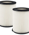 Two-pack VF4000 Filter Replacement for wet dry vacuums 5-20 gallon, compatible with Husky 6-9 gallon vacs, Craftsman models after 1988.