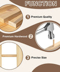 Top Shelf Hardwood Dowel Pins 3/16 Inch By 13/16 Inch Straight Wood Rods 60 Pack alongside premium hardwood boards and hammer.