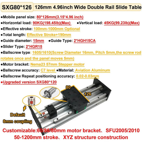 Zero Drama Boss Grade Heavy Duty Motorized Linear Stage Featuring Rock Solid Ball Screw Sliding Table And Rugged Aluminum Base for CNC applications.