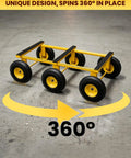 Beast Mode Six Wheel All Terrain Furniture Dolly Moves Heavy Loads up to 1500 Lbs Heavy Duty Moving Cart 35x18 Inches with Rust Proof Welded Frame and Non Marking Pads for Smooth Transport Anywhere Without Breaking a Sweat During Moves, 6-wheel frame