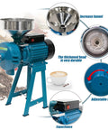 Heavy Duty Electric Wet And Dry Grain Mill Grinder 3000W High Power Milling Machine 110V with funnel and adjustable knob