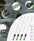 Washer Suspension Rod Kit W11130362 With Upgraded Design And Heavy Duty High Strength Springs For Stable Performance Fits Whirlpool Maytag Kenmore Front Load And Top Load Washers, stainless steel rods