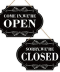 Waterproof Double Sided Open Or Closed Sign For Business With Rope Hanging Sign 11.8 By 7.9 Inches Great For Stores