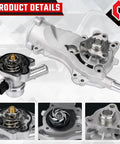Badass Water Pump Thermostat Housing Kit Coolant Assembly Replacement Fit Buick Encore Chevy Cruze Sonic Trax 14L Turbo showing pump and gaskets.