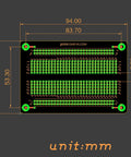 Gold Plated Solderable Breadboard Proto Board For Arduino And Raspberry Pi Projects, dimensions in mm, Pack Of Five GK1007