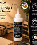 Neutral pH All Purpose Glue For Book Binding And Crafts, 8 Oz, Acid Free Adhesive Dries Clear And Flexible bottle on desk