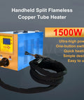 Heavy Hitter 1500 Watt Induction Bolt Heater And Stuck Fastener Remover With Built In Water Cooling, displayed with handle and heating hose.