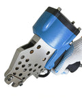 Beefy Pneumatic Bolt Cutter For 5mm To 6mm Wire, Heavy Duty Air Powered Wire Shears with ergonomic grip and blue casing in use