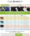 Sizing chart for instant zipper repair kit for plastic zippers with instructions on how to measure width and height.