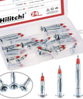 24 Piece Hollow Wall Anchors Kit With 3 Sizes 35mm 46mm 59mm Long Zinc Plated Steel Heavy Duty Molly Bolts for Drywall Mounting