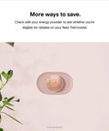 Nest Thermostat Smart Programmable WiFi Thermostat With Energy Star Certification on wall showing temperature in charcoal finish