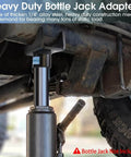 Axle Saddle Lifting Adapter fits 2 inch 3 inch and 4 inch round and 2 inch square axle tubes with 1.5 inch lifting platform shown in use