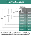 Diagram showing measurement guide for Blackout Curtain Set Two Panels 52 Inch Wide By 54 Inch Long Light Blocking Drapes.