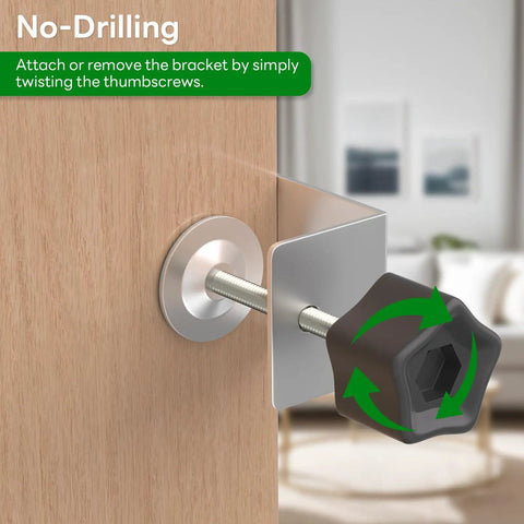 Anti Theft Doorbell Mount For Orbitell Arlo And Blink Video Doorbells Anti Blocks Motion Sensor Adjustable Bracket No Drilling Silver Finish Compatible With 1st And 2nd Gen Models on wood door