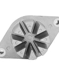 Top view of 8 Section Commercial Citrus Wedger With Stainless Steel Blades For Bar Or Restaurant Prep Easy Lemon And Lime Cutter 8 Wedges Durable Aluminum Alloy Body Easy To Clean Great For Slicing Or Serving Citrus Quickly.