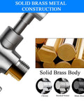 All Metal 3 Way Shower Arm Diverter Valve Built To Last Solid Brass Shower Splitter with brushed nickel finish