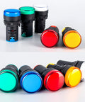 Blue LED Indicator Light 12V 5 Pack Energy Saving Panel Mount Indicator Lamp 22mm Hole Pilot Signal Light For Electronics Projects And DIY in blue, red, yellow, green, white