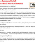 Installation instructions for TMW Fasteners stainless steel bolts and U-bolts, including details on galling prevention.