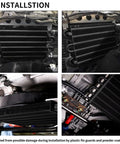 Installation of Universal 2 Pass Tube And Fin Transmission Cooler Kit 5/16 Inch Aluminum Black Power Steering Cooler For Auto Transmissions