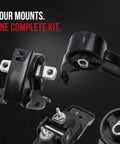 Engine And Transmission Mount Set Of 4 For Chrysler Dodge Ram Minivans Town Country Grand Caravan CV Direct Fit Replacement To Stop Clunking And Vibration Replaces A5665 A5480 A5589 A5577 2011 2020 black metal mounts, four-piece kit