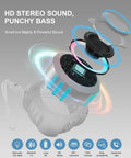 Exploded view of Shower Bluetooth Speaker Waterproof IPX7 With Floating Design And LED Light Loud HD Sound With Rich Bass