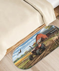 Non Slip Bathroom Rug Mat Ultra Plush Oval 47 By 20 Inches Memory Foam Core Microfiber Absorbent Floor Mat with farm design