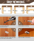 Installation guide for 237 Piece Shelf Pins Kit With Nickel Plated Metal Pins Black Rubber Sleeves And 9 Styles Of Bracket Pegs