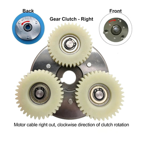 Beefed Up Three 36T Nylon Planetary Gears Kit With 70mm Clutch, 38mm Outer Diameter, Replacement Motor Drive Gear For Ebike