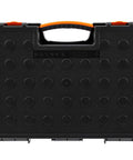 Front view of 19 Removable Compartments Small Parts Organizer Box With Customizable Storage Grab-And-Go Portable Hardware Case