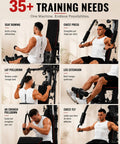 Image of man using All In One Home Gym Machine With Leg Press And Preacher Curl Versatile Full Body Workout System For Home Gyms.
