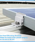 10 Piece Solar Panel End Clamps Set With Z Brackets For PV Mounting System Aluminum Rail Clips Adjustable Mid Clamps