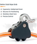 Arborist Positioning Lanyard for Tree Climbing, Built Tough Heavy Duty Half Inch Polyester Rope with ergonomic rope grab