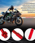 Rock Solid 90 Degree Throttle Cable Adjuster For Dirt Bikes And Street Motorcycles Slick Aluminum Alloy Twist Grip Regulator Heavy Duty Universal Accelerator No Hassle Tune Knob Red on a motorcycle.