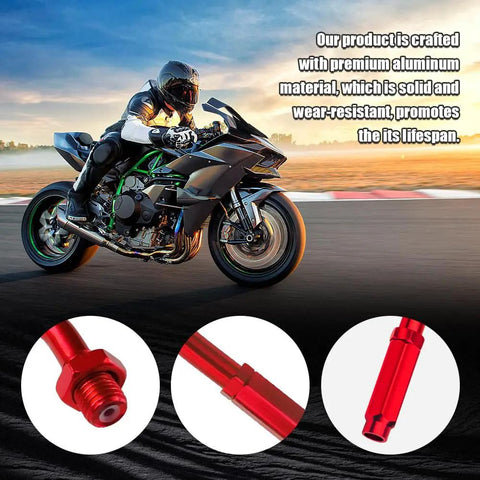 Rock Solid 90 Degree Throttle Cable Adjuster For Dirt Bikes And Street Motorcycles Slick Aluminum Alloy Twist Grip Regulator Heavy Duty Universal Accelerator No Hassle Tune Knob Red on a motorcycle.