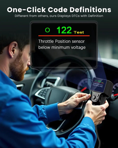 Person using All In One OBD1 Code Reader For Ford Lincoln Mercury 1981 1995 With Built In Reinforced Pins And 9 Feet Cable