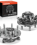Front Wheel Bearing And Hub Assembly With ABS For Ford F 150 F150 2005 2006 2007 2008 And Lincoln Mark LT 2006 2007 2008 6 Lug 4WD AWD Replacement Kit Direct Fit, two hubs displayed