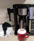 Ninja Frother Whisk Replacement For Specialty Hot And Cold Coffee Makers Foldaway Built In Frother Part installed on coffee maker