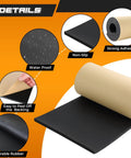 Adhesive Neoprene Foam Sheet One Half Inch Thick 12 Inch Wide 54 Inch Long For DIY Gaskets and Crafts, detail of texture and features