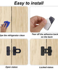 Steps to install 5 Pack Child Safety Cabinet Locks With 10 Adhesive Backings For Baby Proof Fridge Cabinets RV Refrigerator Freezer