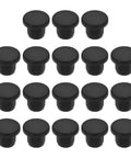 18 Piece T Shaped Silicone Plugs Set For 8.3mm Holes Snap In Round Rubber Stoppers Waterproof Seals Covers arranged in rows