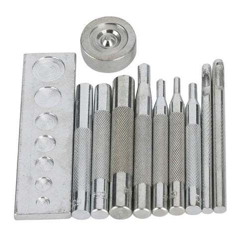 Hella Durable Snap Rivet Setter And Leather Punch Kit Featuring Smooth Long Handle For No Sweat Eyelet Installation On Bags Wallets And Fabric Crafting Projects Built For Top Shelf Results
