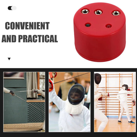 Red Fencing Gear Tester Box For Foil And Epee Training And Gear Repair With Beeping Sensor And Essential Diagnostic Tool