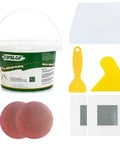 Drywall Patch Repair Kit, 18 Oz Spackle Wall Repair Paste with scraper, yellow spreaders, and repair mesh for indoor outdoor use