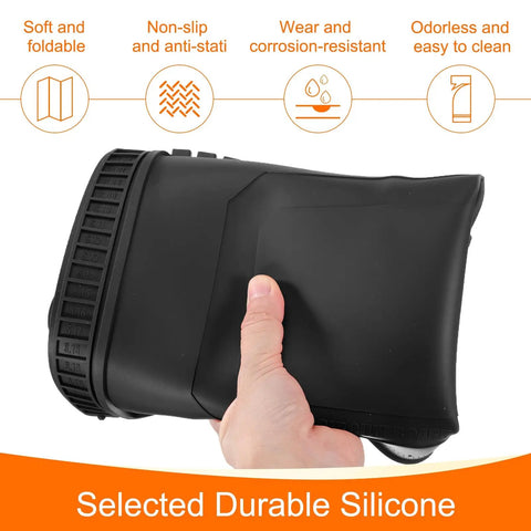 Hand holding Badass Magnetic Silicone Soldering Mat Work Station Repair Pad Heat Resistant To 500 Celsius Non Slip Folding Surface.