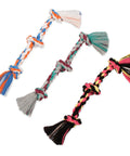 Three Flossy Chews Color Rope Tug For Dogs, Premium Cotton Poly Tug Toy For Interactive Play And Chewing, Knotted Rope Dog Toy In Assorted Colors