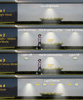 Outdoor Solar Flood Lights With Motion Sensor demonstrating four operational modes including dim, full brightness, and SOS, with wall installation.