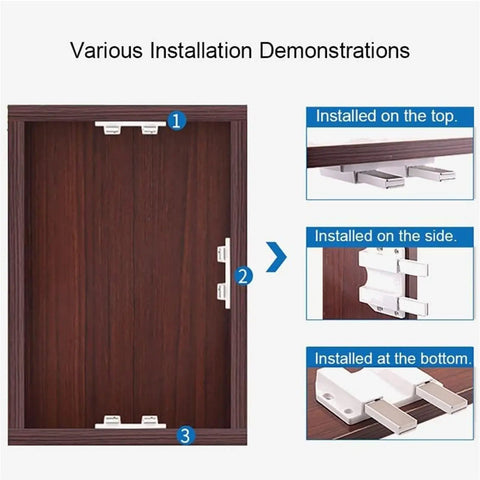 Heavy Duty Push To Open Cabinet Latch Black Beefy Stainless Steel Catch for Hidden Doors installation demonstration
