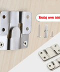 Built To Last Beefy Stainless Steel Flush Mount Bracket Set With Screws Six Packs Interlocking Z Clips for secure frames