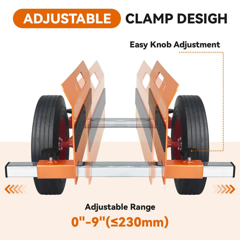 Adjustable clamp design of Heavy Duty Panel Dolly For Drywall Doors And Steel Panels Handles Up To 1100 Lbs